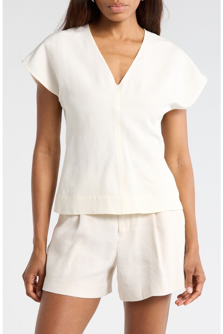 Fay V-Neck Top, Main, color, CREAM