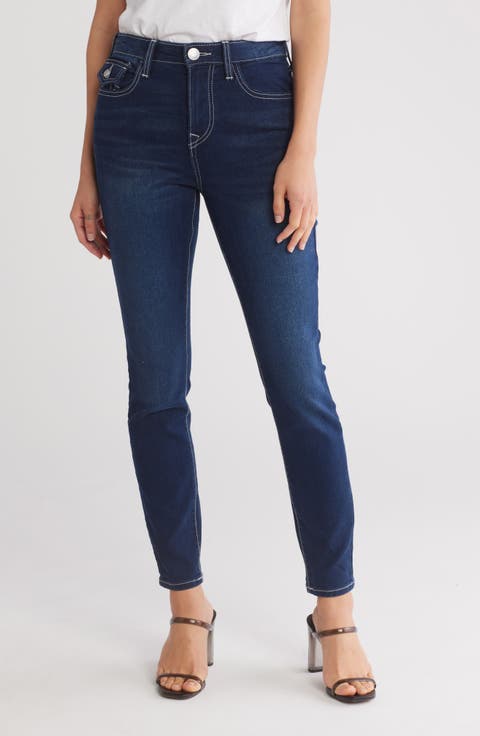 Halle High Waist Flap Pocket Skinny Jeans