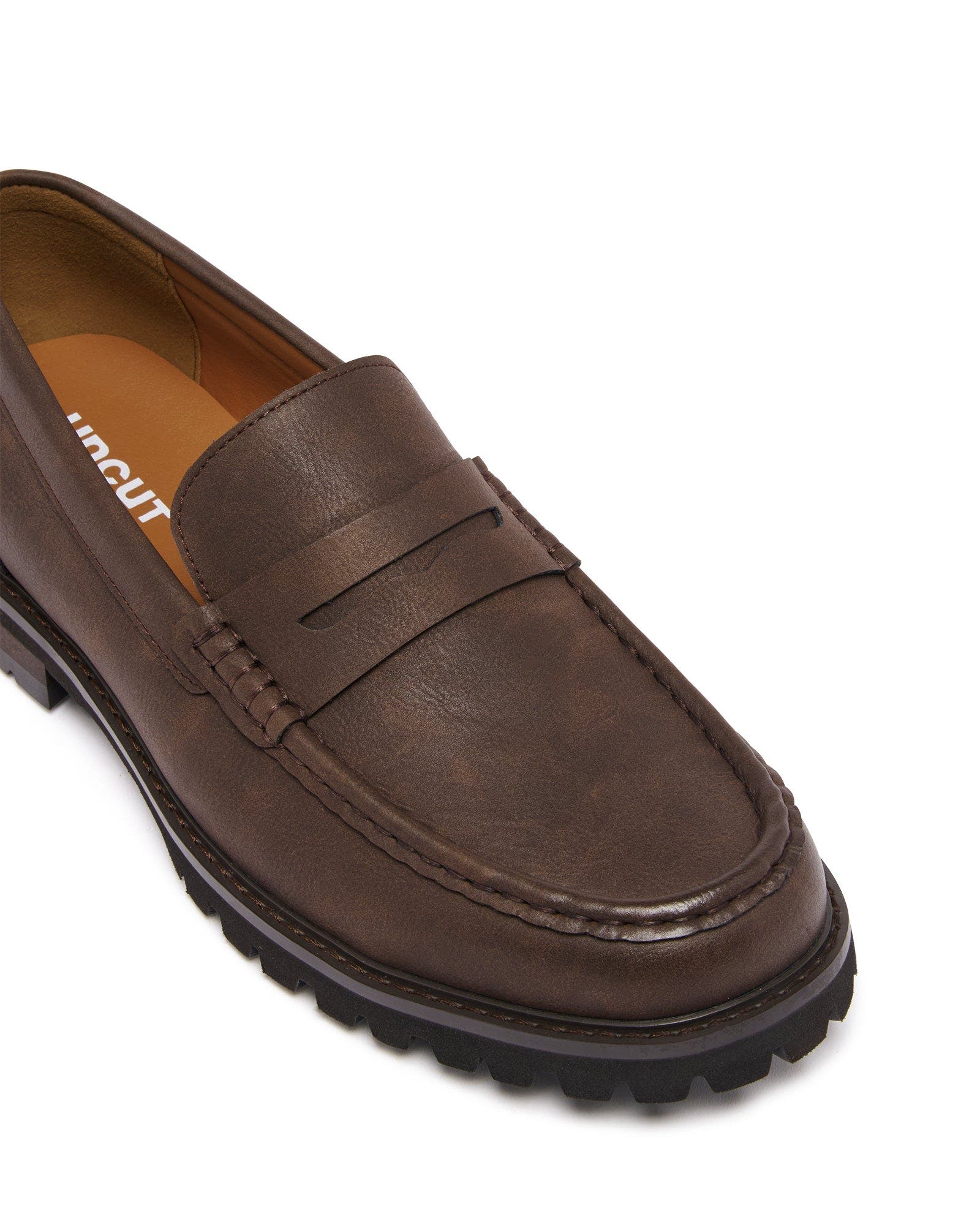 Uncut Hackney Loafer, Alternate, color, Brown Pu
