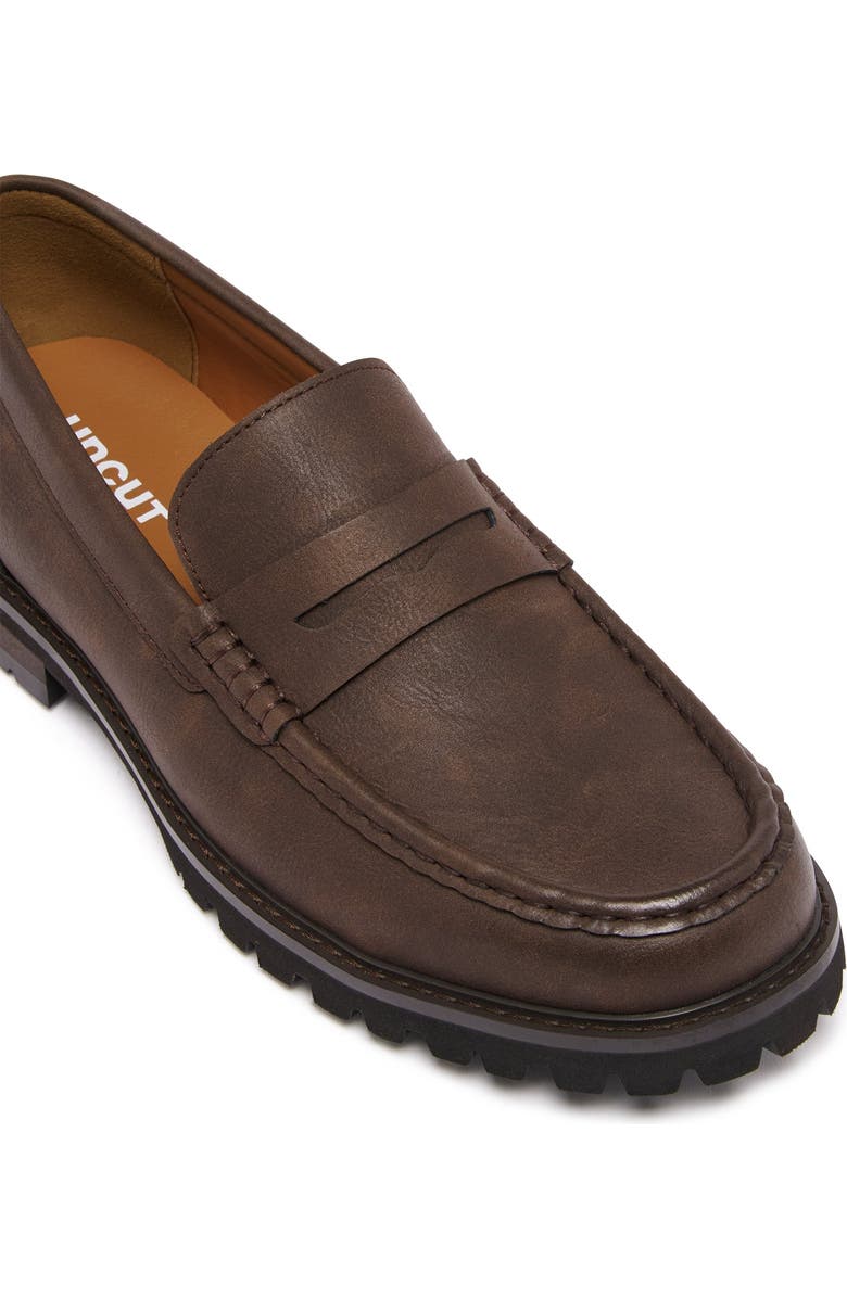 Uncut Hackney Loafer, Alternate, color, Brown Pu