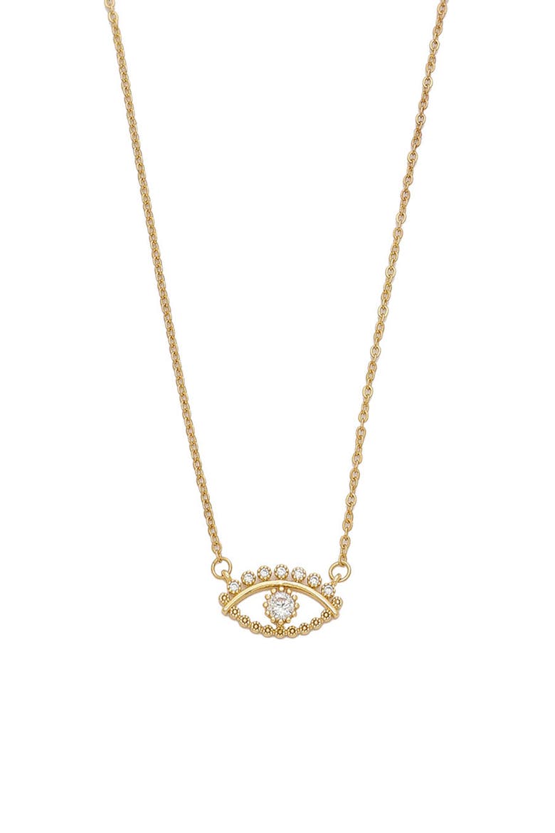Evil Eye Pendant Necklace, Alternate, color, GOLD