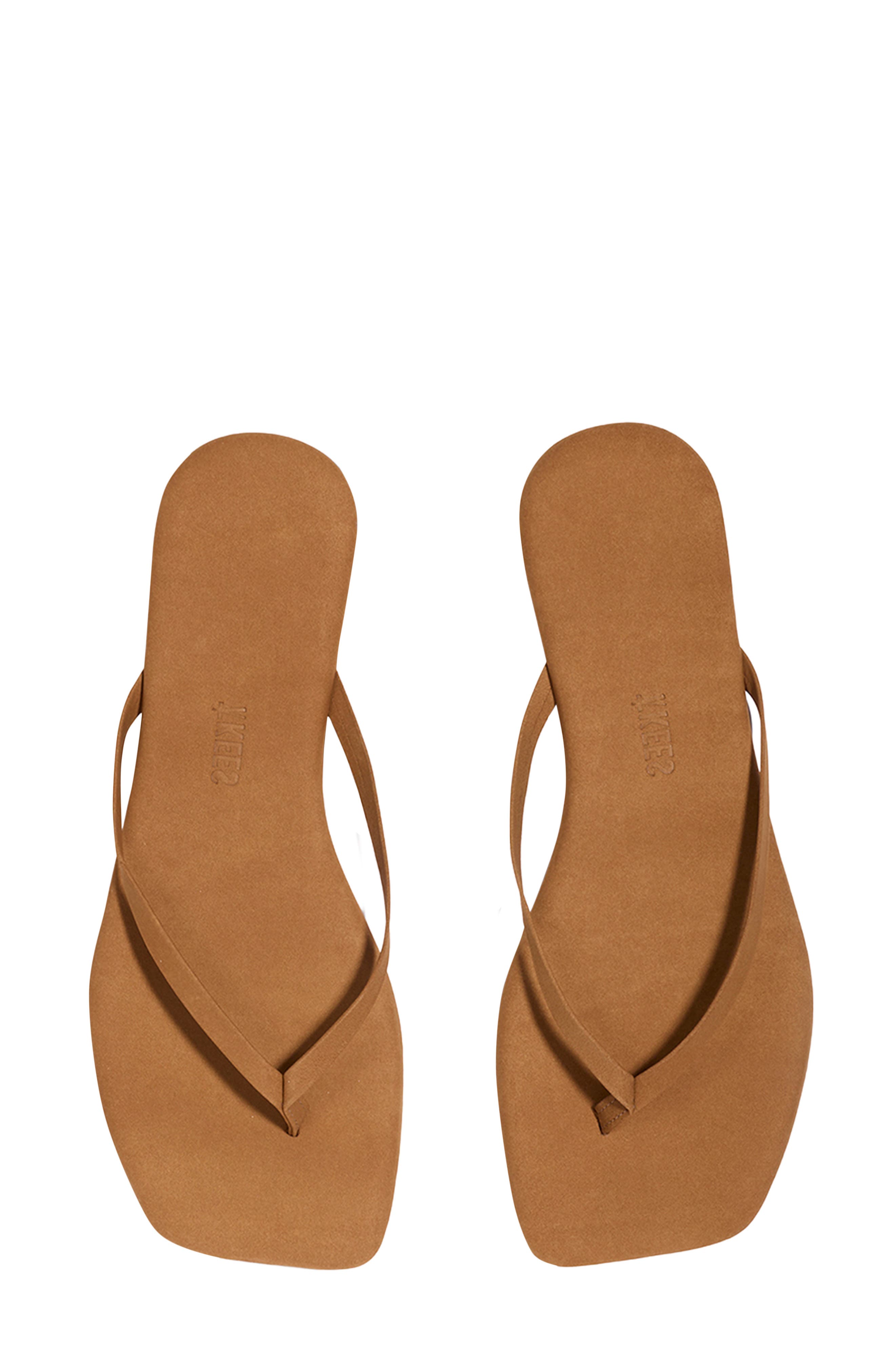 Lily Square Toe Flip Flop, Alternate, color, CAMEL