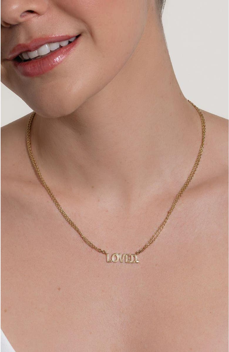 Rizen Jewelry Loved Necklace, Alternate, color, 18K Gold Plated