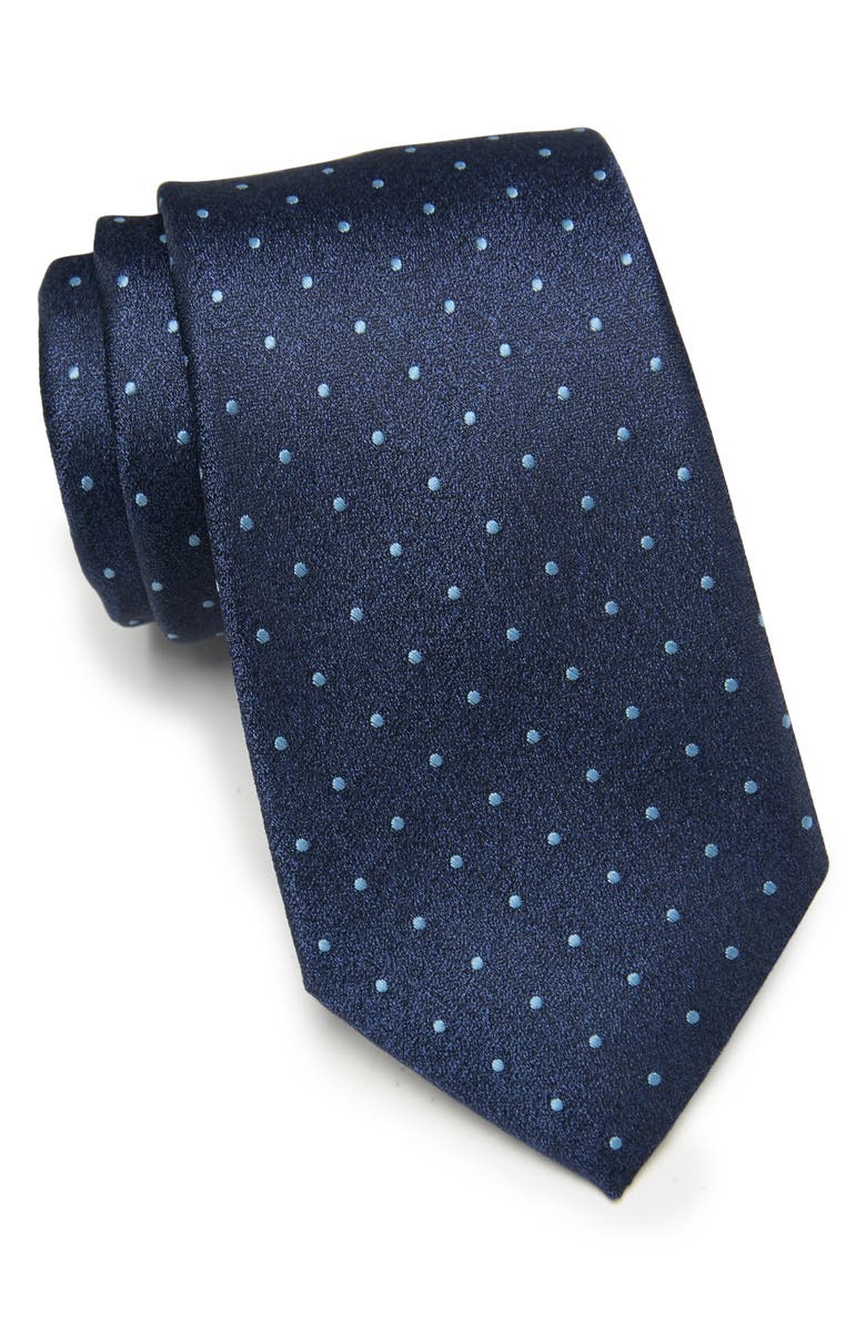 NORDSTROM RACK Poplin Dot Tie, Main, color, 