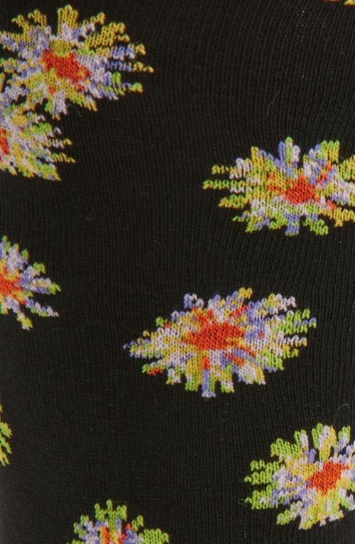 Paul Smith Lumin Floral Cotton Blend Socks In Black