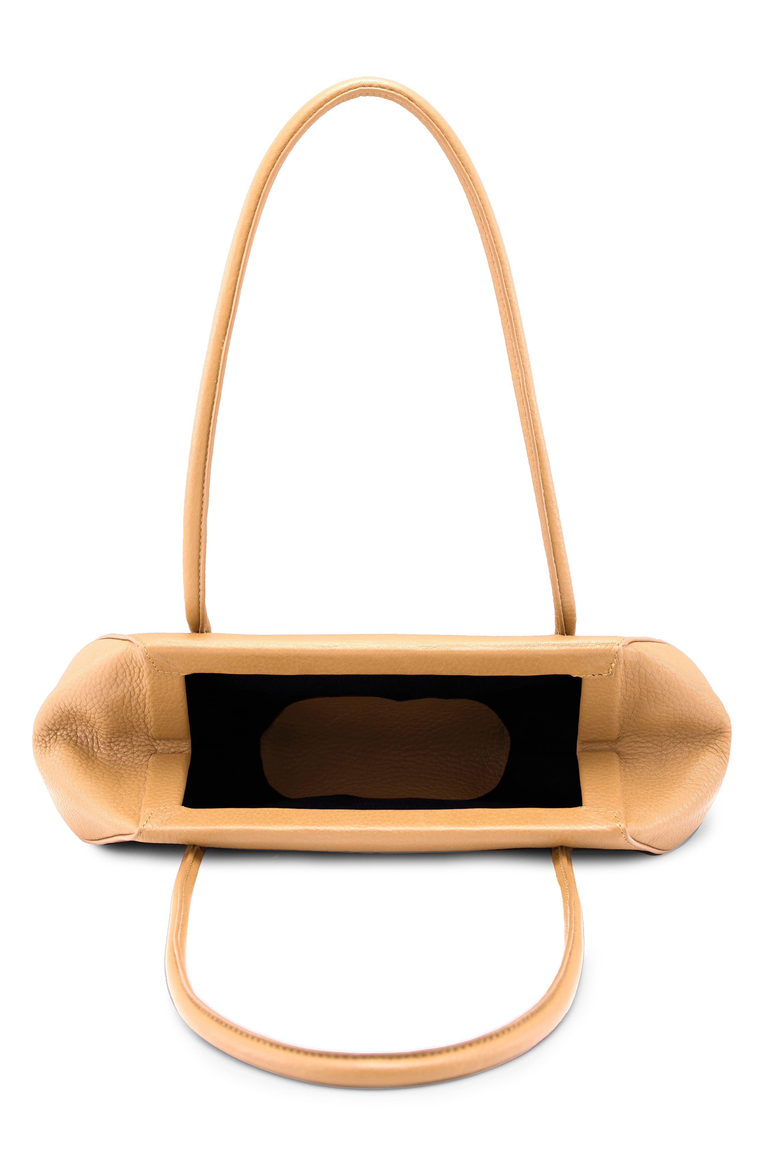 behno Mini Elizabeth Baguette Pebble Leather Shoulder Bag, Alternate, color, Peach