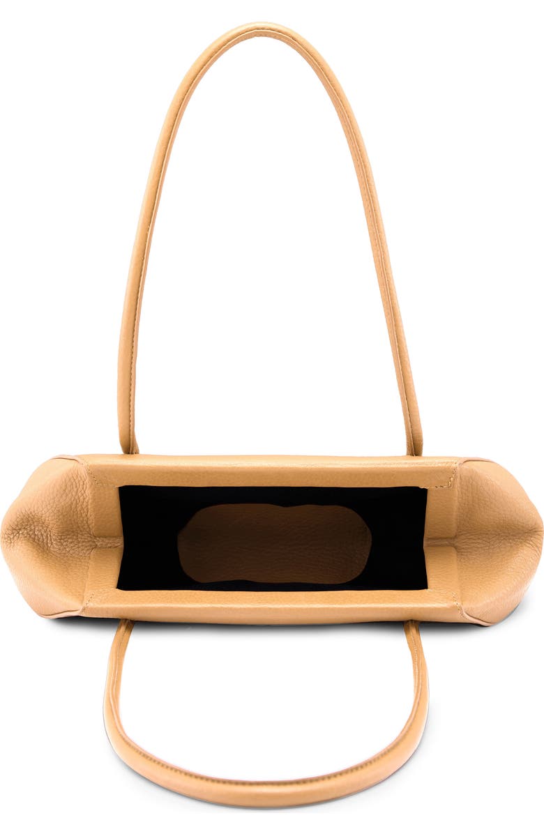 behno Mini Elizabeth Baguette Pebble Leather Shoulder Bag, Alternate, color, Peach