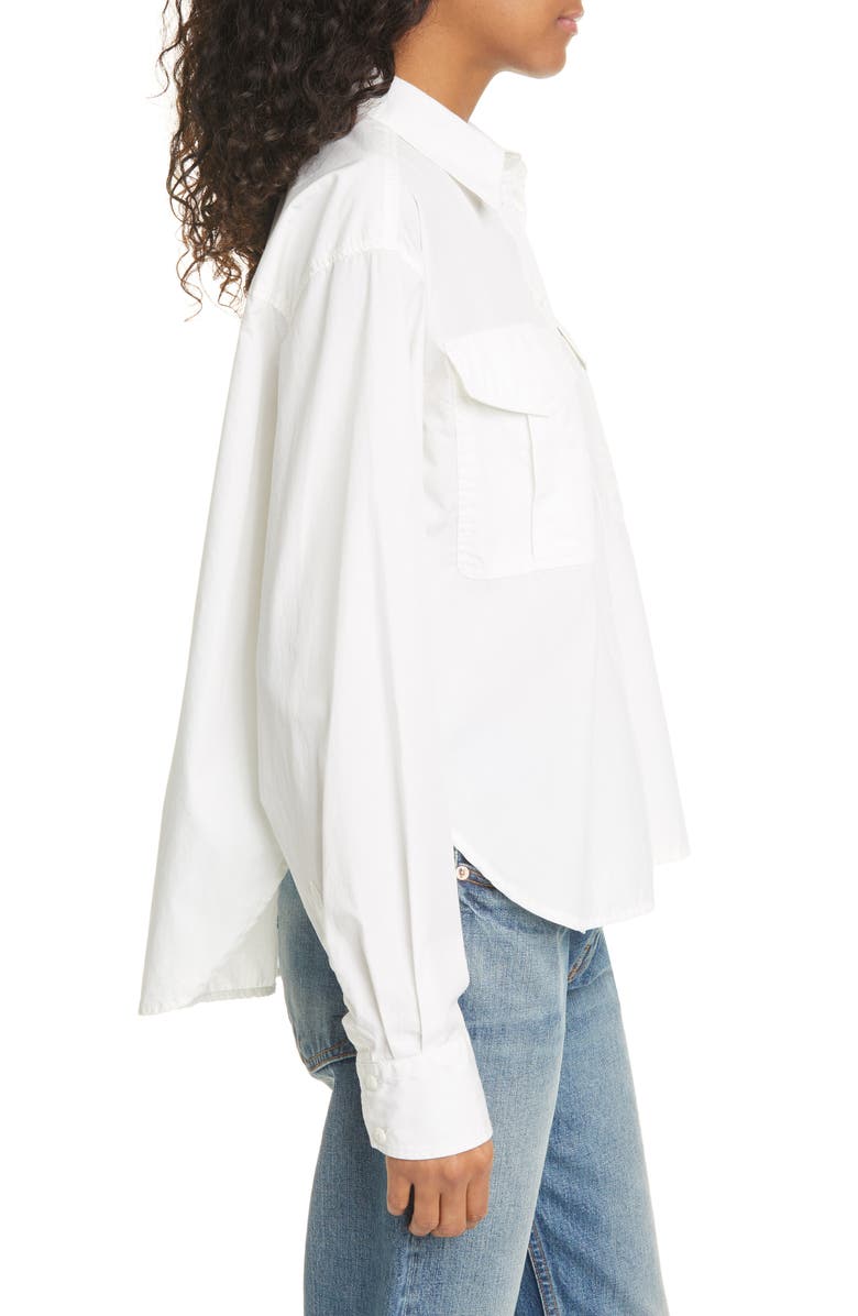 rag & bone Florian Cotton & Silk Shirt, Alternate, color,