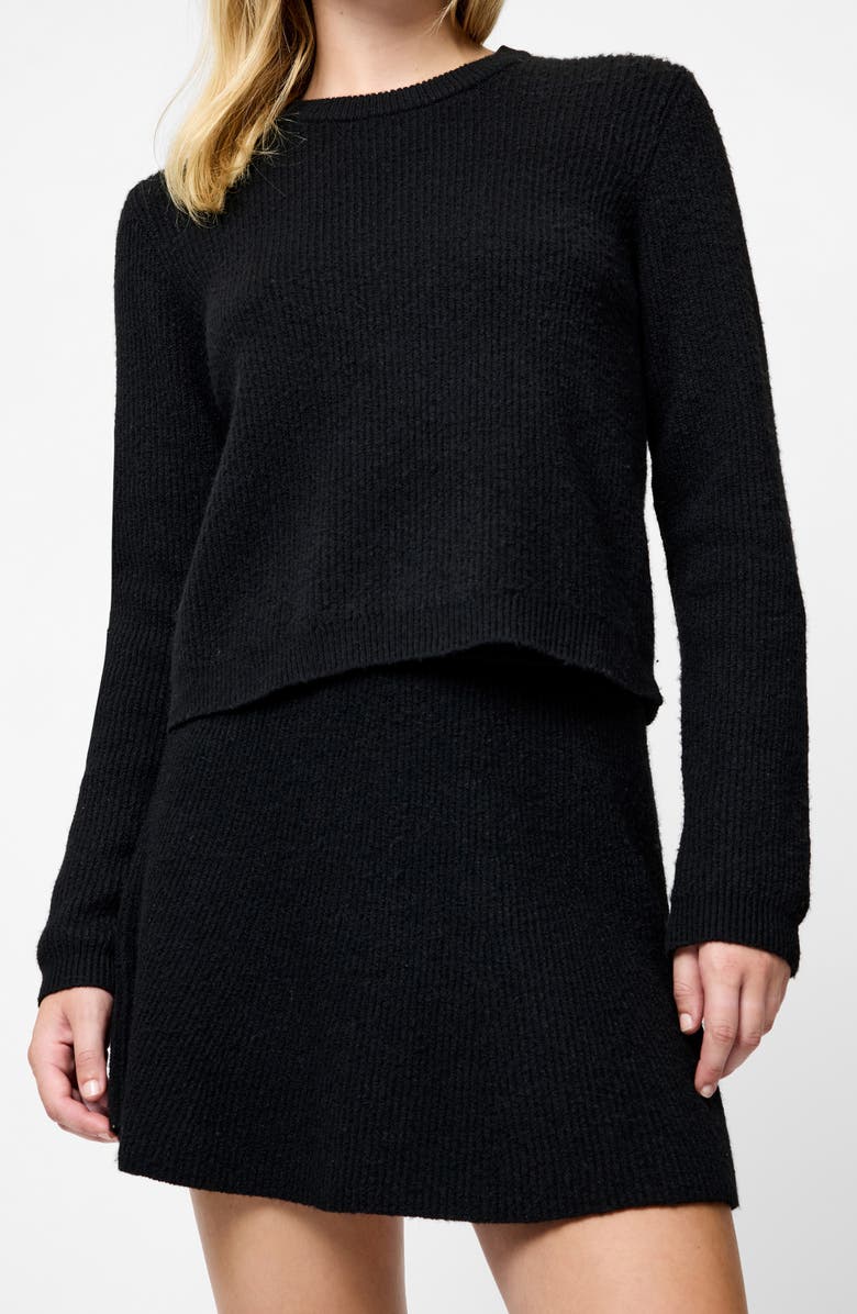 French Connection Vhari Rib Knit Top, Alternate, color, Black