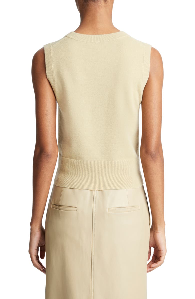 Vince Sleeveless Wool & Cashmere Blend Sweater, Alternate, color, Thyme