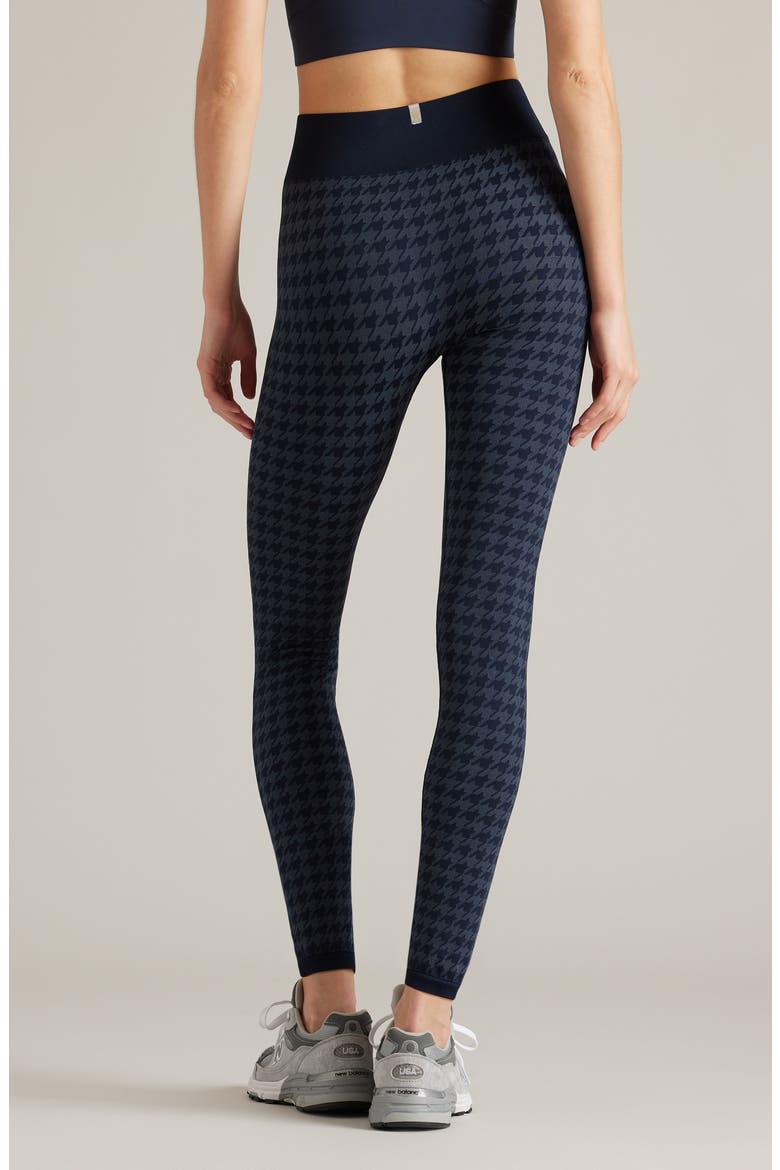 Houndstooth Seamless Base Layer Leggings, Alternate, color, NAVY BLUE