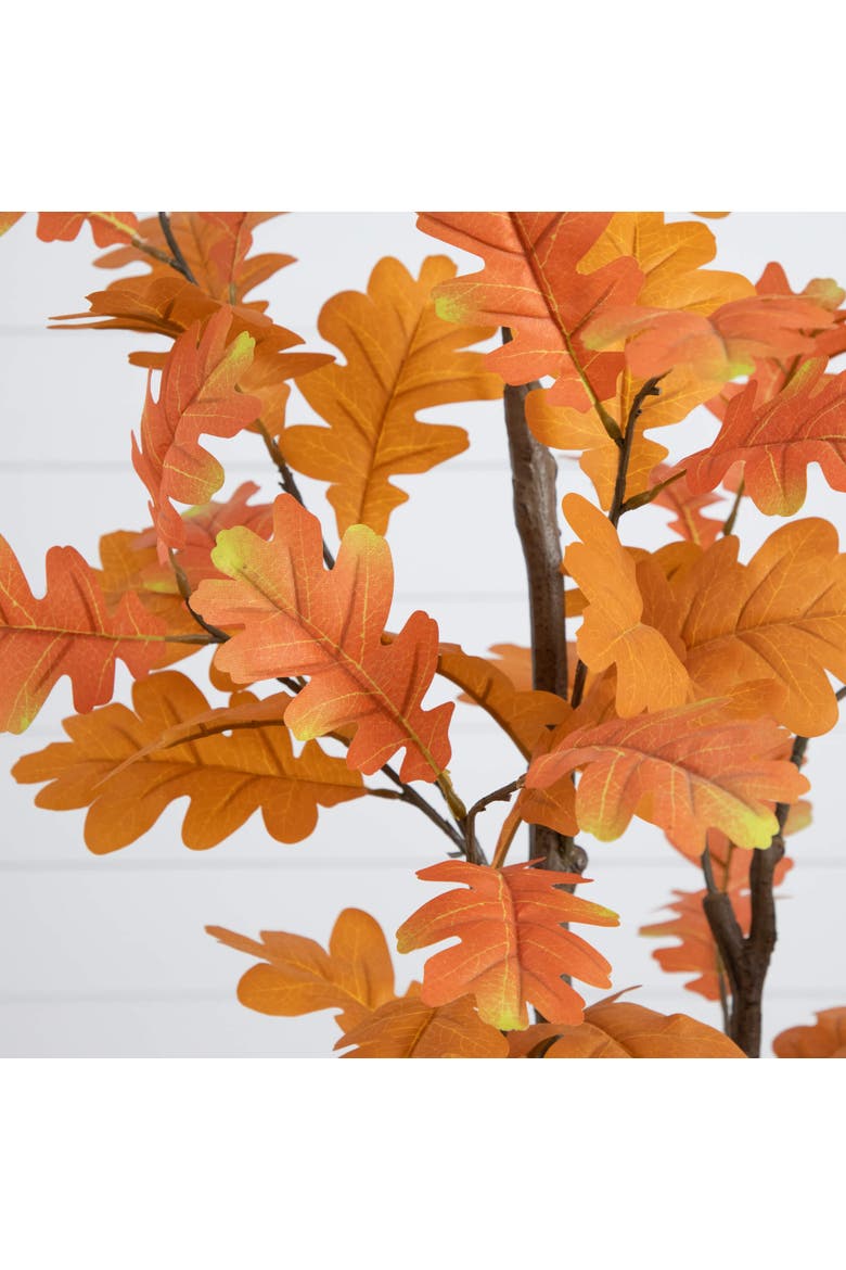 4-ft Artificial Autumn Oak Tree, Alternate, color, Orange