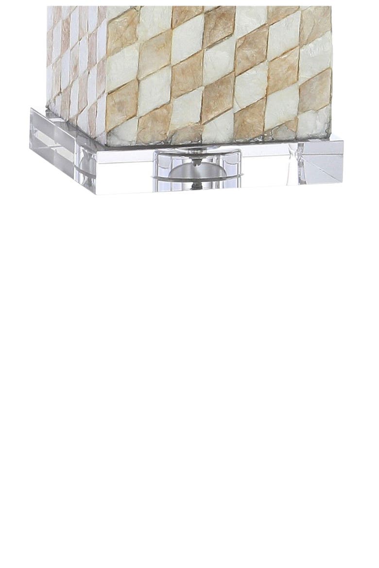 Daniel 30.5" Seashell/Crystal LED Table Lamp, Cream, Alternate, color, Cream