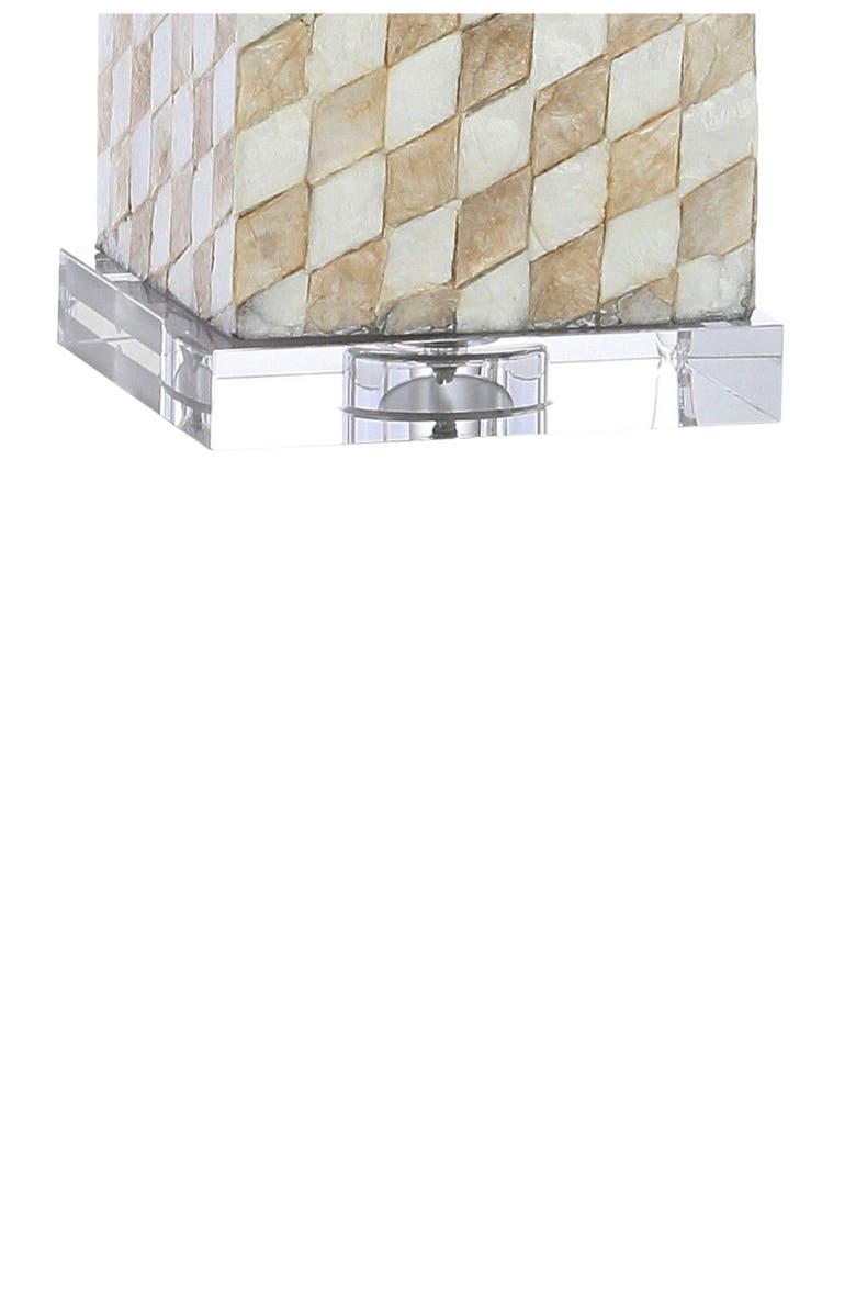 JONATHAN Y Daniel 30.5" Seashell/Crystal LED Table Lamp, Cream, Alternate, color, Cream