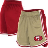 New Era Women's New Era Gold/Scarlet San Francisco 49ers Throwback Sport Classics Mesh Shorts