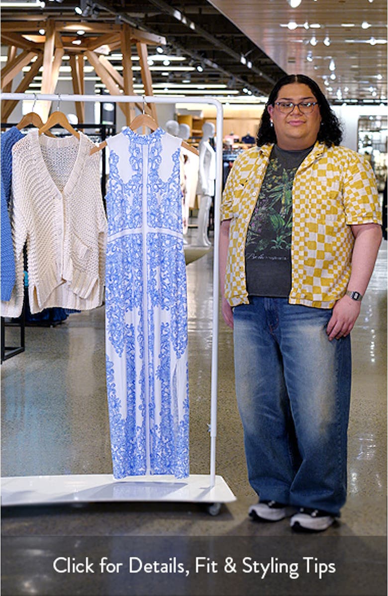 Wellington Sleeveless Mock Neck Maxi Dress, sales video thumbnail