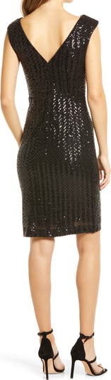 Sequin Sleeveless Body-Con Sheath Dress