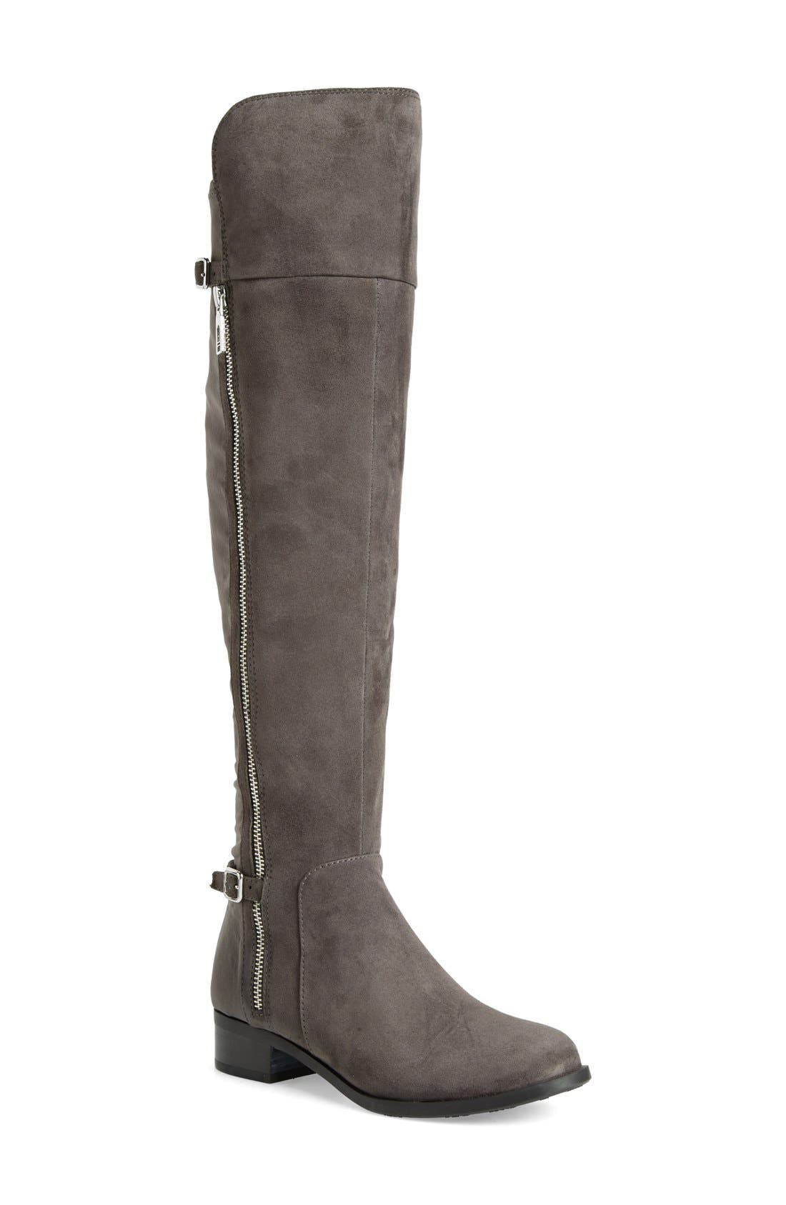 'Oliss' Over The Knee Boot, Main, color, GREY SUEDE