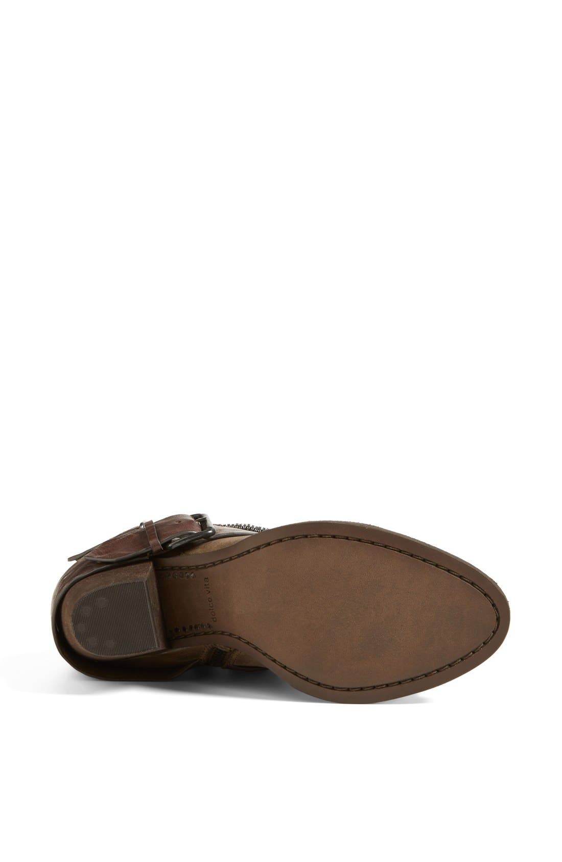 'Yazmina' Leather Bootie, Alternate, color, OLIVE