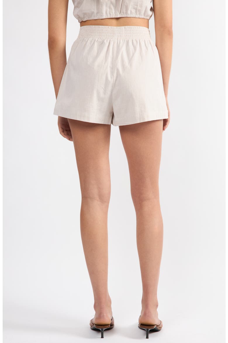 Everyday Stripe Cotton Shorts, Alternate, color, TAN STRIPE