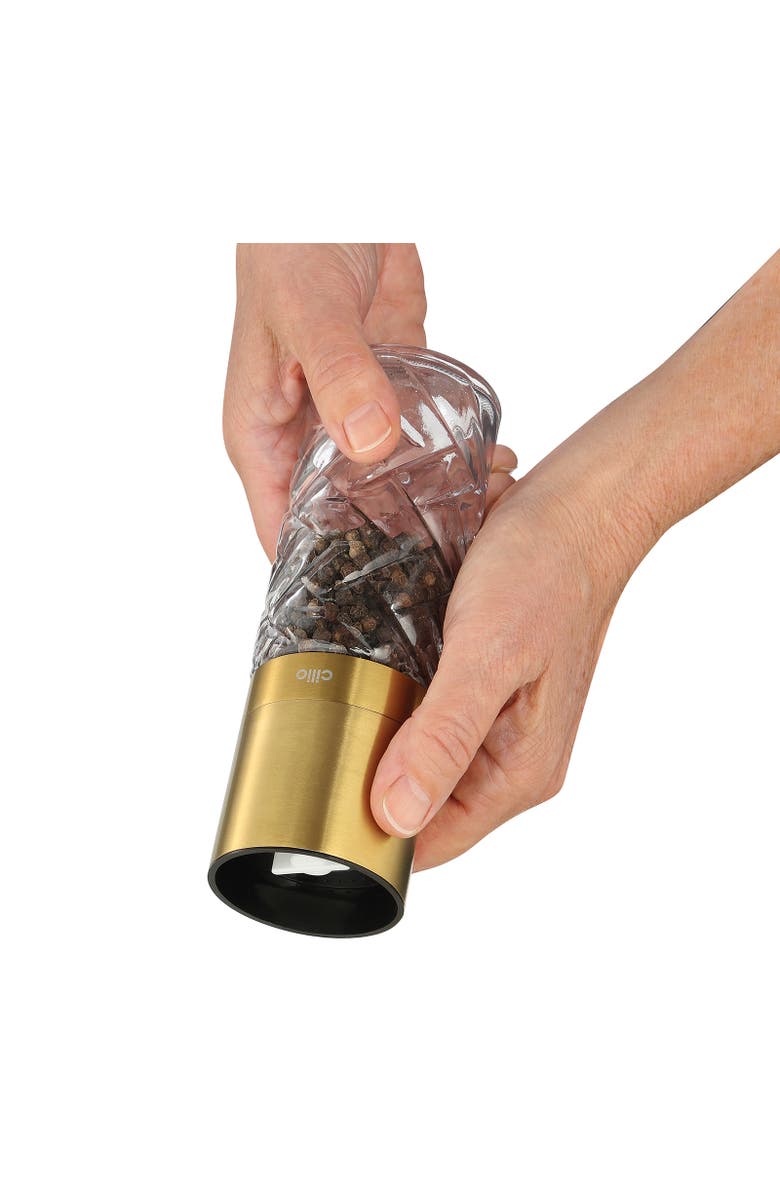 CILIO Cristallo Salt or Pepper Mill 2 Piece Set, Alternate, color, Gold