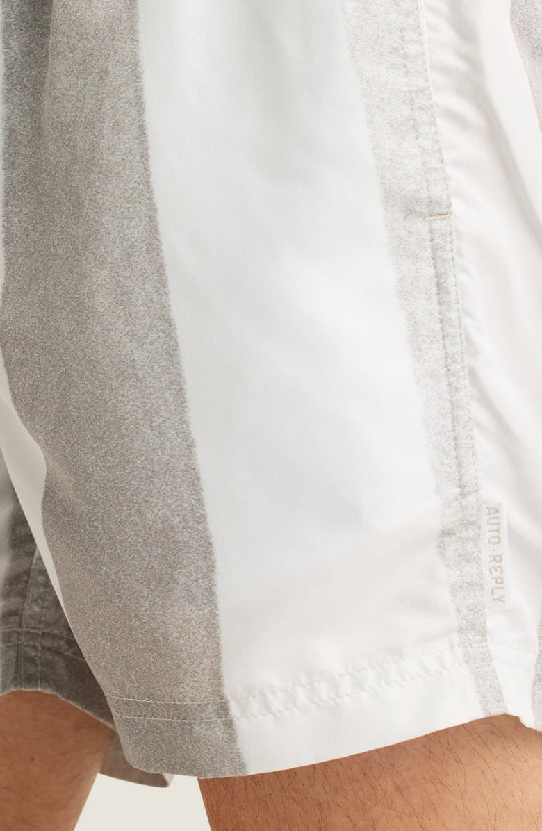 AUTO-REPLY<sup>™</sup> Sebastian Print 4-Inch Nylon Swim Trunks, Alternate, color, Fog/ White Painted Stripe