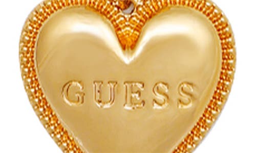 Guess Crystal Pendant Two-tone Layered Necklace In Gold