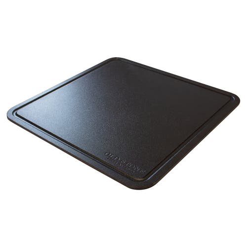 Old Stone Pizza Steel W/ Moat, 14x14-inch, 1/4" In Black