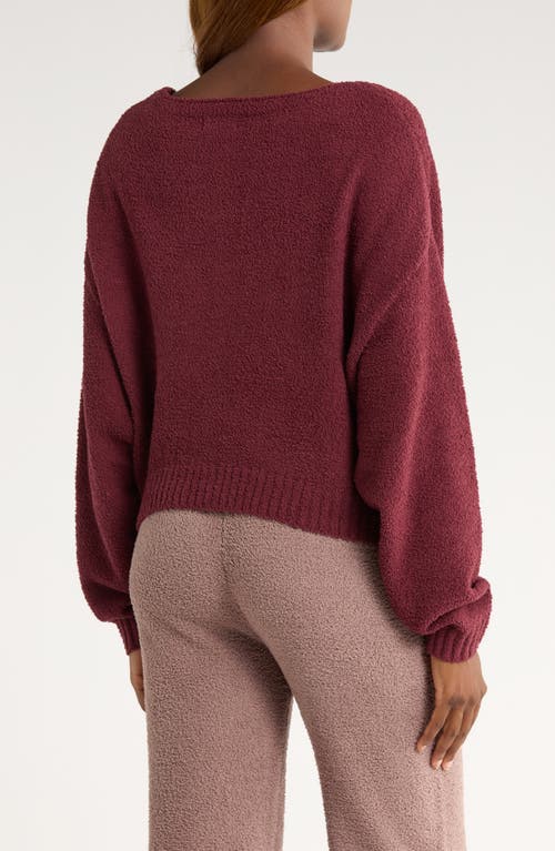 Ugg(r) Novalie Slouchy Pullover Lounge Sweater In Burgundy