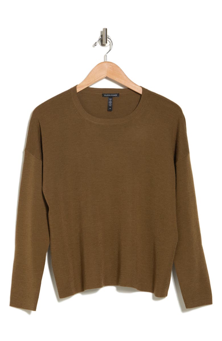 Eileen Fisher Long Sleeve Crew Neck Pullover, Alternate, color,