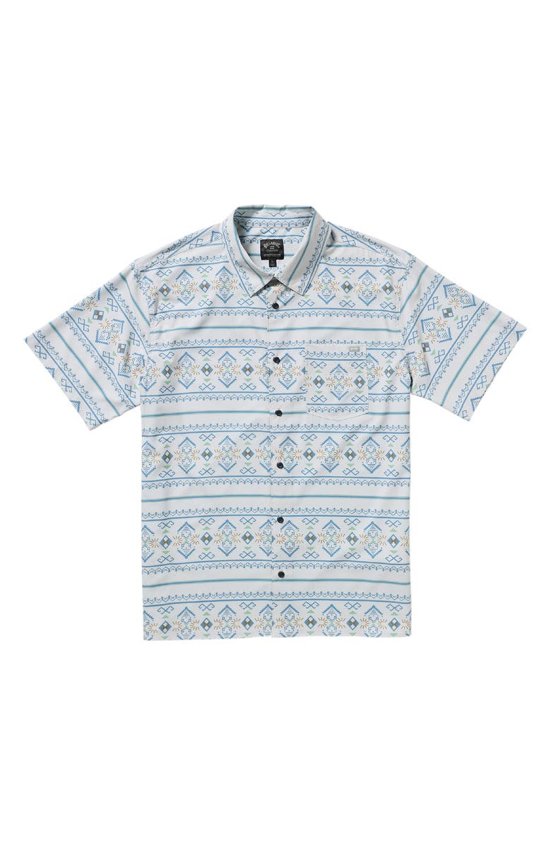 Billabong Surftrek Print Short Sleeve Button-Up Shirt, Alternate, color, 