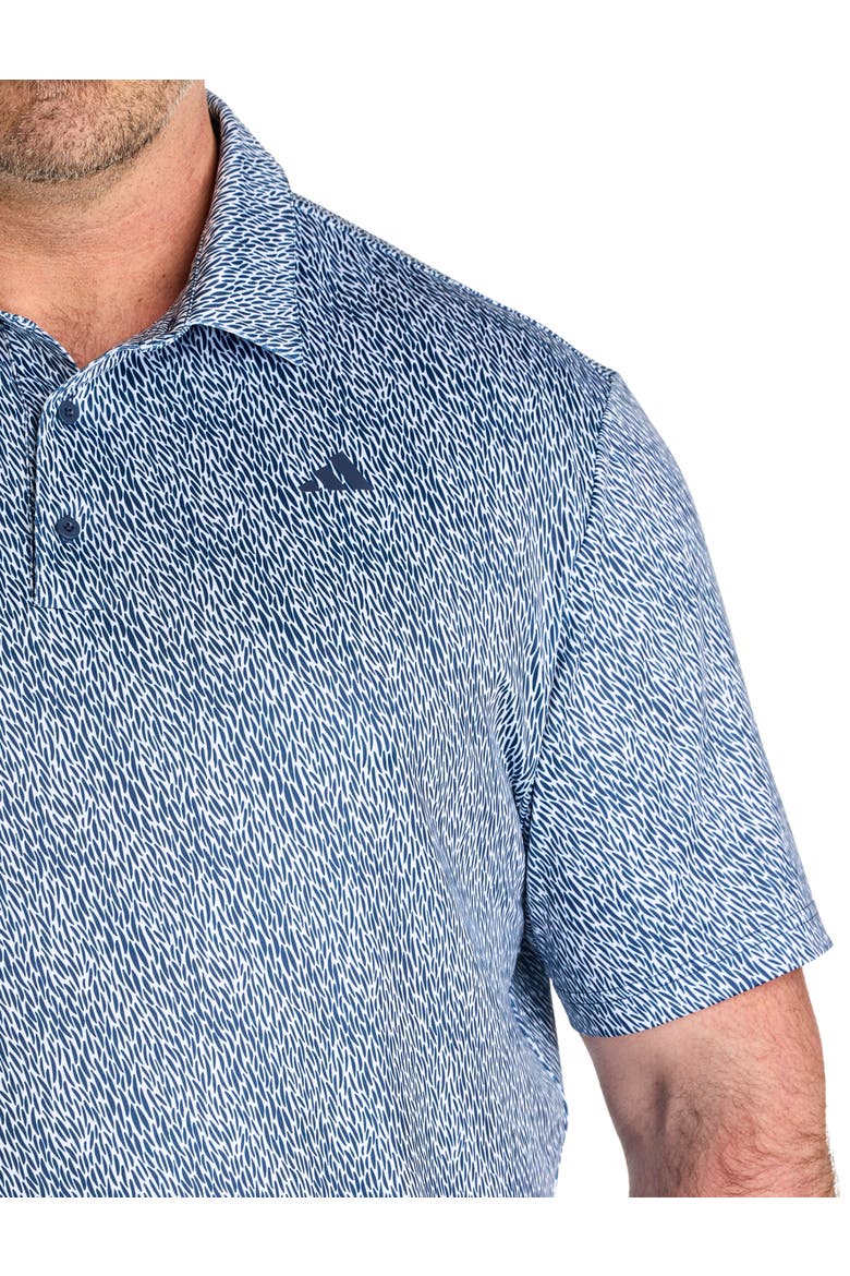 Big & Tall Ultimate 365 Feather Print Polo Shirt, Alternate, color, COLLEGIATE NAVY