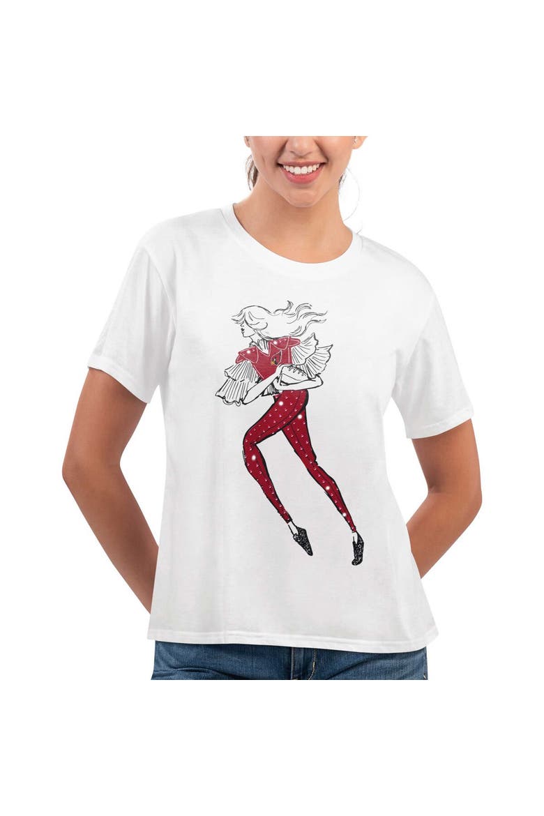 Women's G-III 4Her by Carl Banks White Arizona Cardinals Play The Ball T-Shirt, Main, color, White