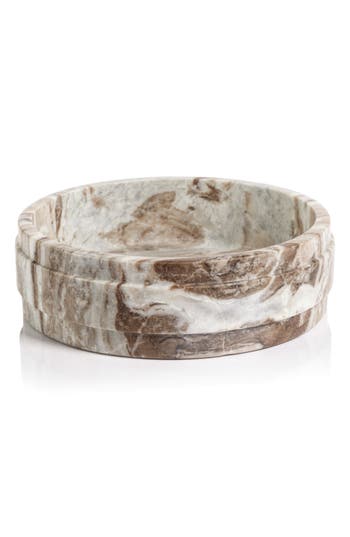 Zodax Altamura Decorative Marble Bowl In Brown