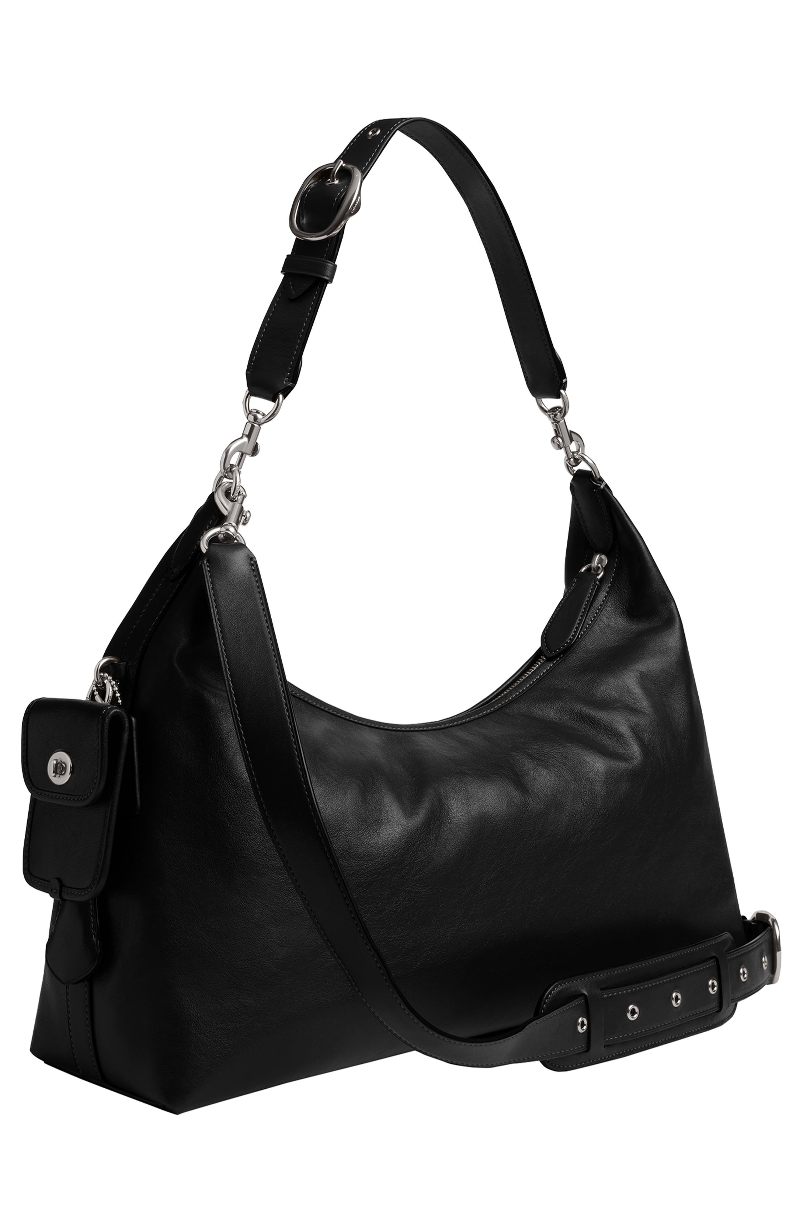 COACH Juliet 38 Glazed Leather Shoulder Bag, Alternate, color, 