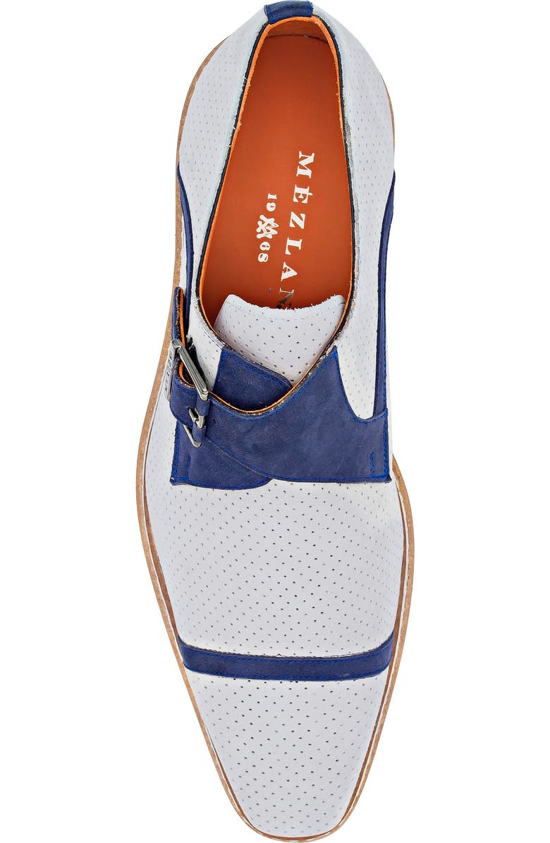 Mezlan Alari Monk Strap Loafer, Alternate, color, Grey / Blue