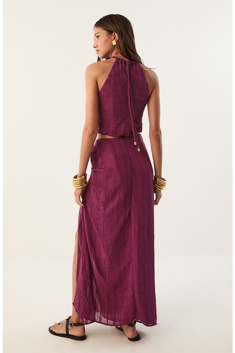 Thalia Sleeveless Bubble Top, Alternate, color, PURPLE