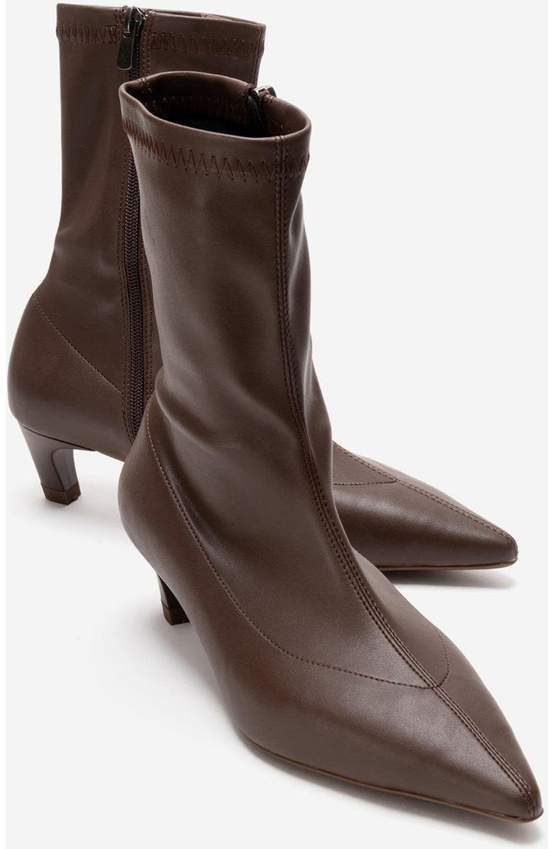 Prologue Shoes Alora Kitten Heel Boot, Main, color, Brown