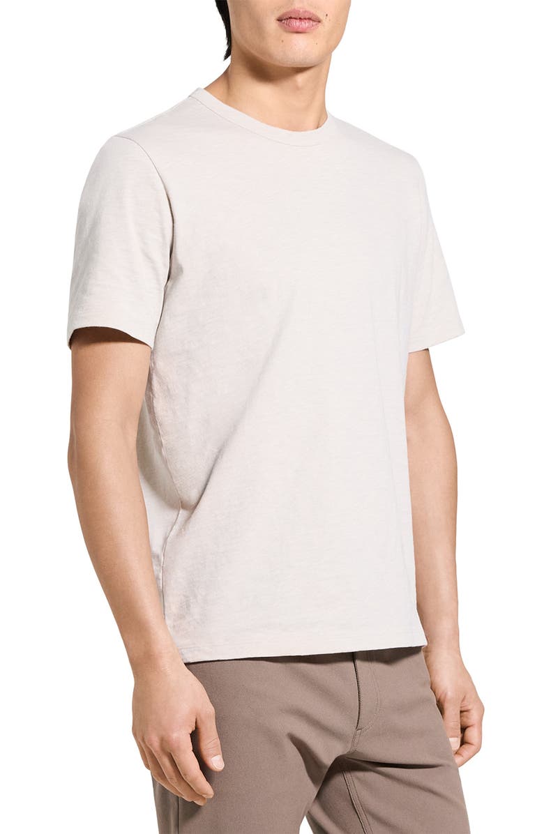 Theory Essential in Cosmos Slub Cotton Tee, Alternate, color, Silver Cloud