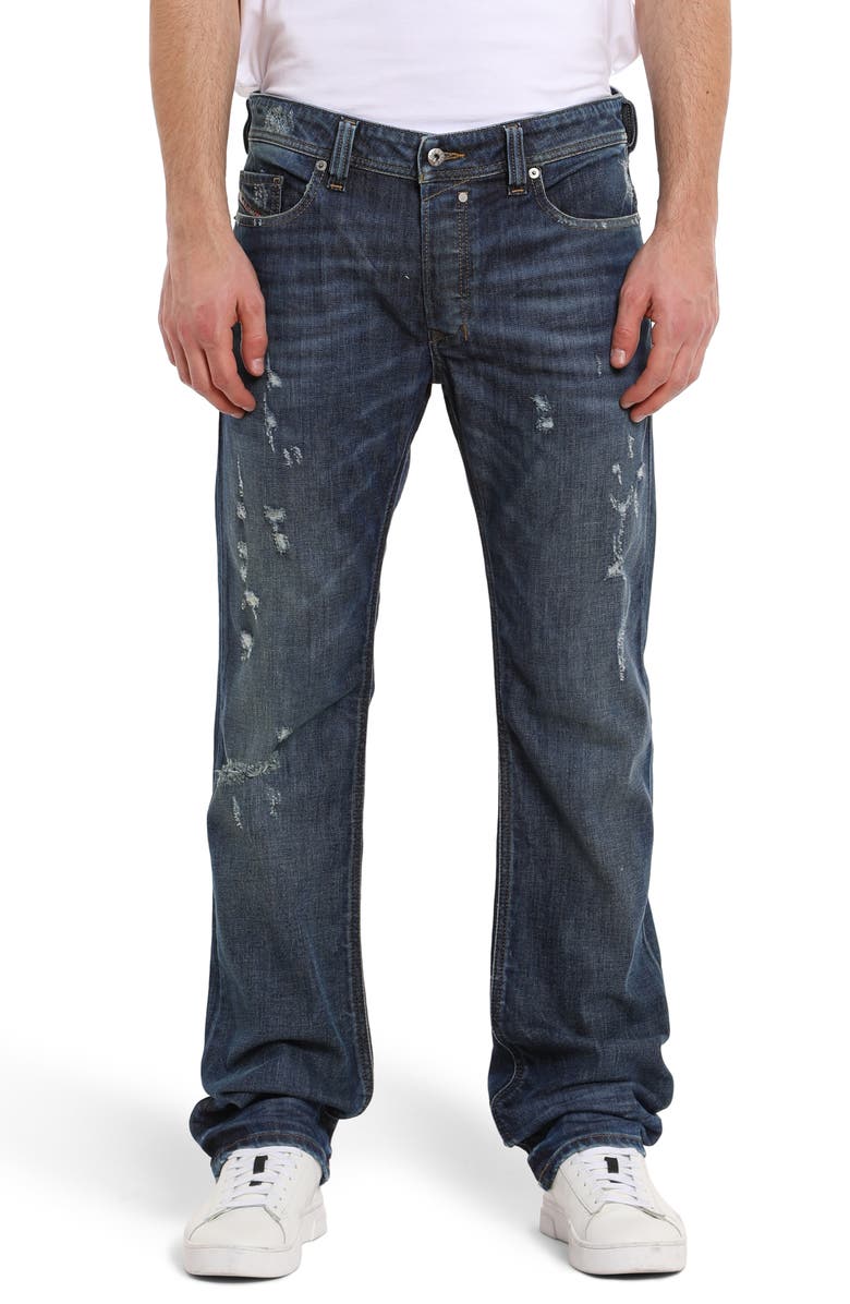 DIESEL<sup>®</sup> Safado Distressed Slim Straight Leg Jeans, Main, color,