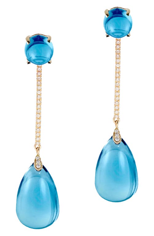 Goshwara Naught Cabochon Drop Earrings In Blue