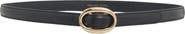 GERARD DAREL Sculpted Oval Buckle Leather Waist Belt