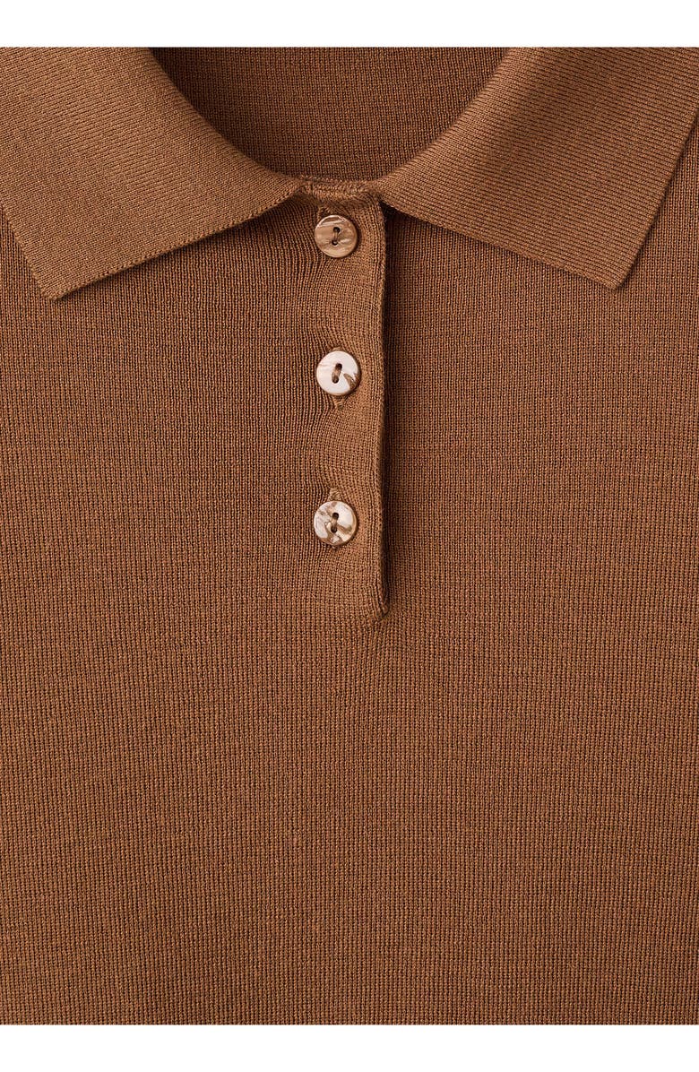 MANGO Wool & Cotton Polo Sweater, Alternate, color, 