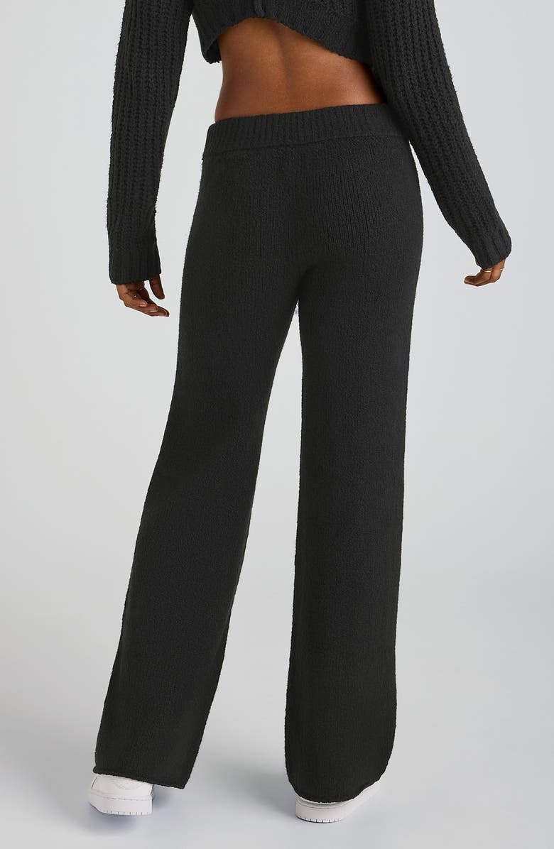 Florence by Mills Mid Rise Wide Leg Knit Pants, Alternate, color, Black