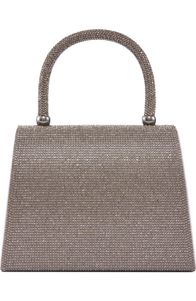 LADY COUTURE Rhinestone Top Handle Evening Bag, Alternate, color, Pewter