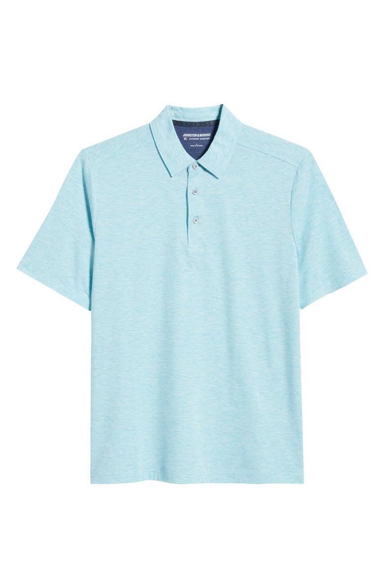 Johnston & Murphy XC<sup>®</sup> Apex Performance Polo, Main, color, Aqua Heather