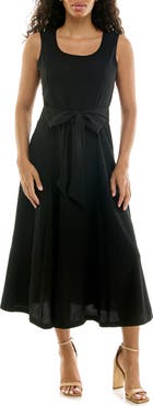 Nina Leonard Sylvia Waffle Knit Midi Dress