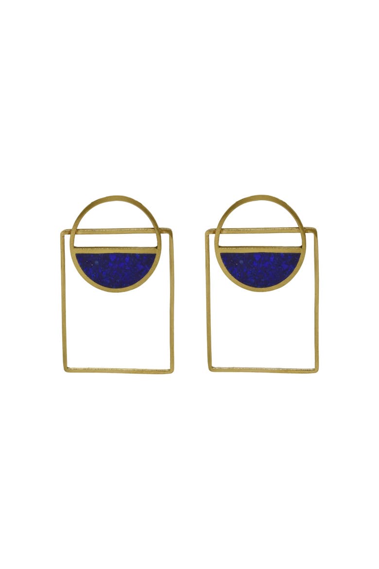 Kunar Earrings, Main, color, Gold