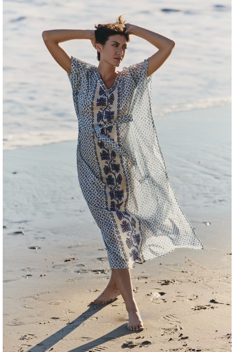 Carrie Caftan, Alternate, color, Santorini Dots