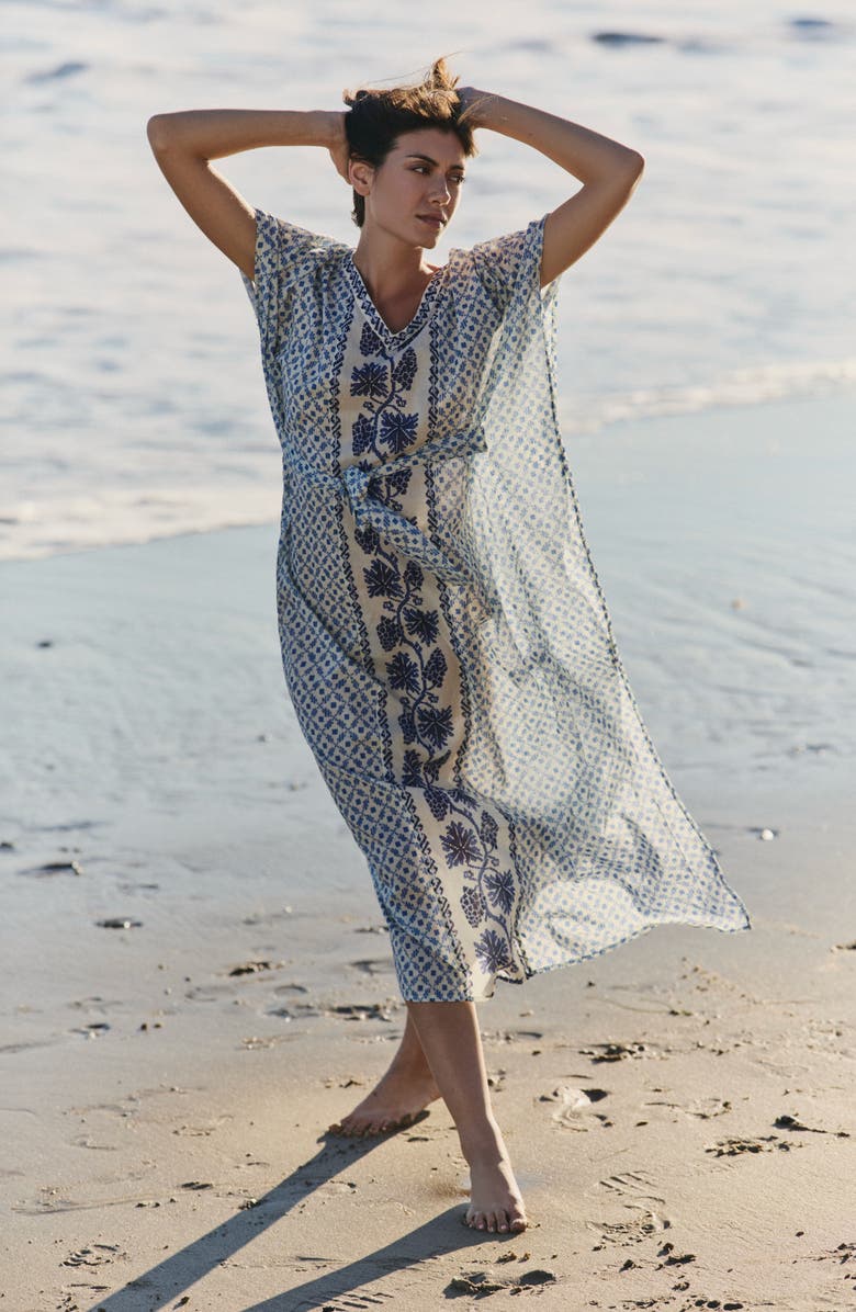 Hermoza Carrie Caftan, Alternate, color, Santorini Dots